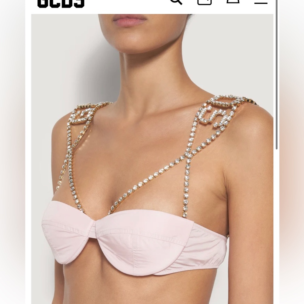 GCDS Pink Chain bra size XS